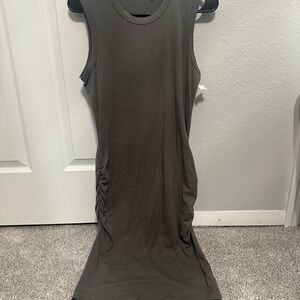 James Perse Gray Sleeveless Sheath Maxi Dress